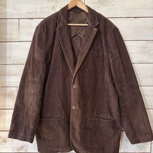 Old Navy Surplus Company Corduroy Jacket Blazer Men's XL Brown Y2K Academia